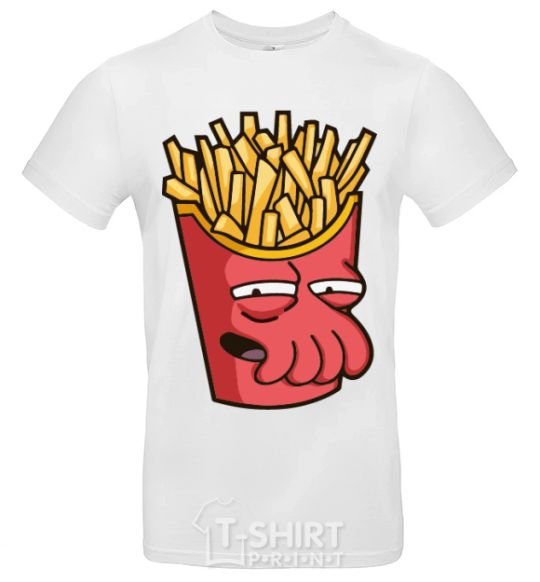 Men's T-Shirt Zoidberg fries White фото