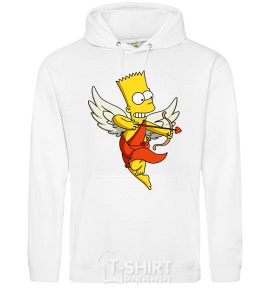 Men`s hoodie Bart cupid White фото