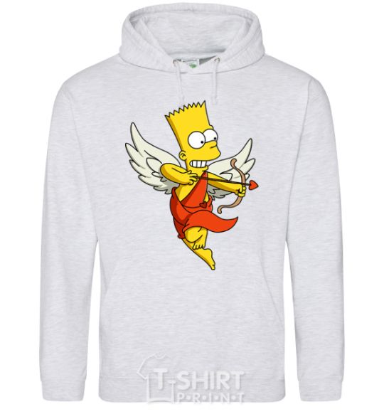 Men`s hoodie Bart cupid sport-grey фото