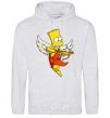 Men`s hoodie Bart cupid sport-grey фото