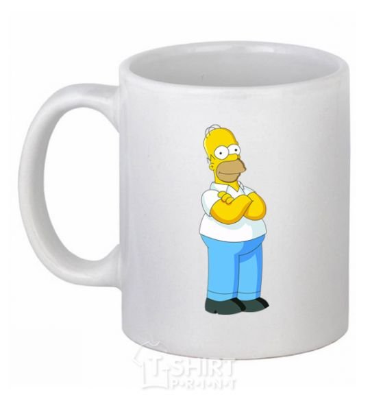 Ceramic mug Homer's cool White фото