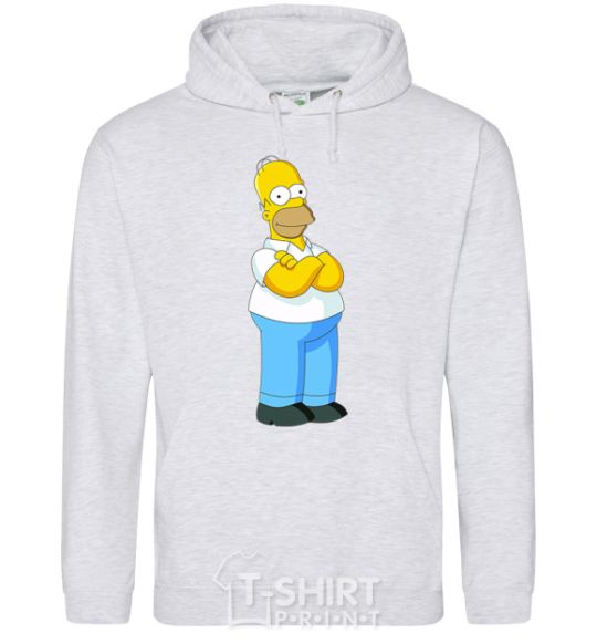 Men`s hoodie Homer's cool sport-grey фото