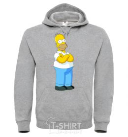 Men`s hoodie Homer's cool sport-grey фото