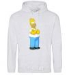 Men`s hoodie Homer's cool sport-grey фото