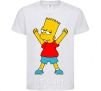 Kids T-shirt Bart's the winner White фото