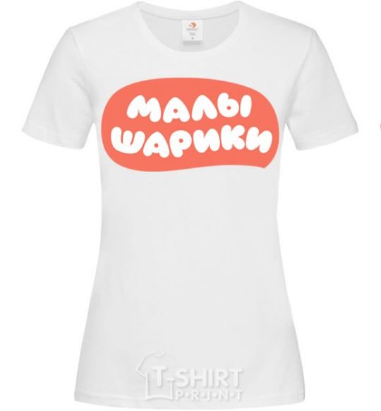 Women's T-shirt Malyshariki logo White фото