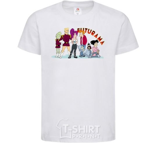 Kids T-shirt Heroes of Futurama White фото