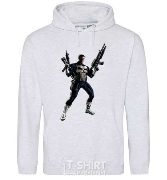 Men`s hoodie Punisher персонаж sport-grey фото