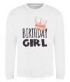 Sweatshirt Birthday girl crown White фото