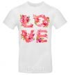 Men's T-Shirt LOVE flowers White фото