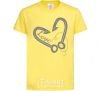 Детская футболка Сердечко из крючков Лимонный фото