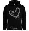 Men`s hoodie A hooked heart black фото