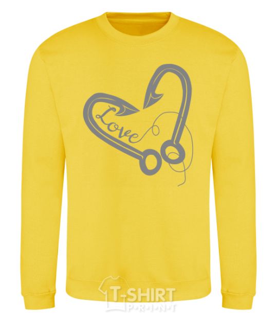 Sweatshirt A hooked heart yellow фото