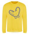 Sweatshirt A hooked heart yellow фото