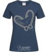 Women's T-shirt A hooked heart navy-blue фото