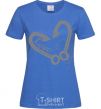 Women's T-shirt A hooked heart royal-blue фото