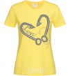 Women's T-shirt A hooked heart cornsilk фото