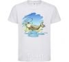 Kids T-shirt Fishing on a hook White фото