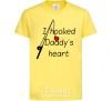 Kids T-shirt I hooked daddy's heart cornsilk фото