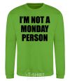 Sweatshirt I'm not a monday person orchid-green фото