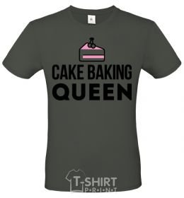 Мужская футболка Cake baking queen Оливковый фото