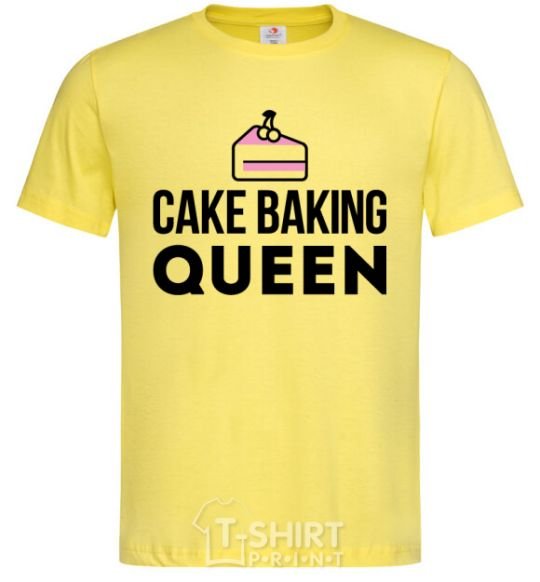 Мужская футболка Cake baking queen Лимонный фото