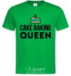 Мужская футболка Cake baking queen Зеленый фото