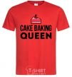 Мужская футболка Cake baking queen Красный фото