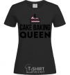 Women's T-shirt Cake baking queen black фото