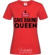 Women's T-shirt Cake baking queen red фото
