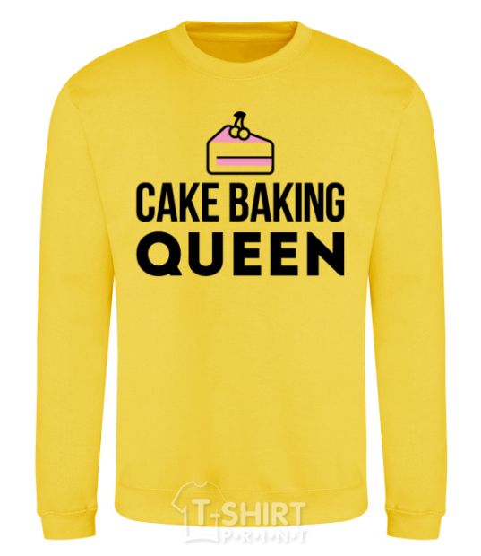 Sweatshirt Cake baking queen yellow фото