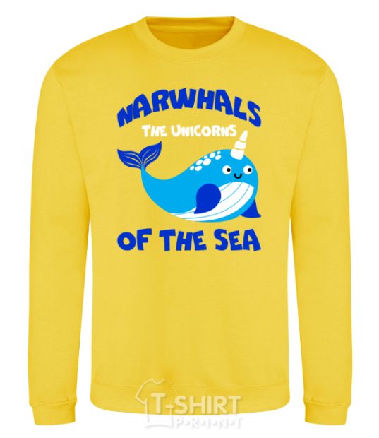Sweatshirt Unicors of the sea yellow фото