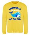 Sweatshirt Unicors of the sea yellow фото