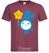 Men's T-Shirt Tiny with a star burgundy фото