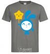 Men's T-Shirt Tiny with a star dark-grey фото