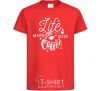 Детская футболка Life begins after coffee Красный фото