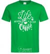 Men's T-Shirt Life begins after coffee kelly-green фото