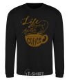 Sweatshirt Life begins after coffee cup black фото