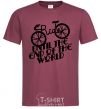 Men's T-Shirt Ride until the end of the world burgundy фото