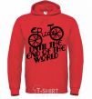 Men`s hoodie Ride until the end of the world bright-red фото