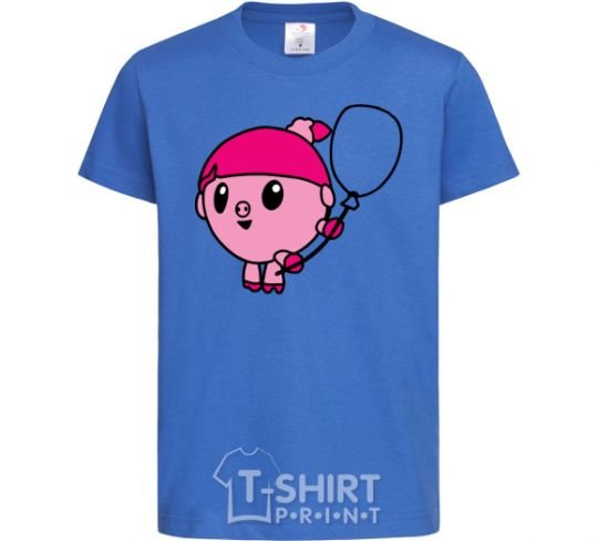 Kids T-shirt Nyushenka with a balloon royal-blue фото