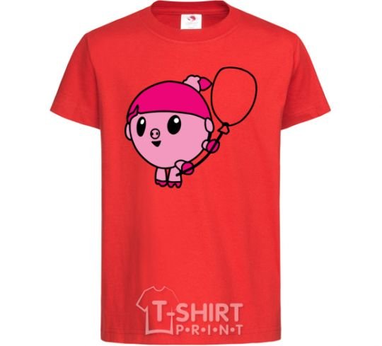 Kids T-shirt Nyushenka with a balloon red фото