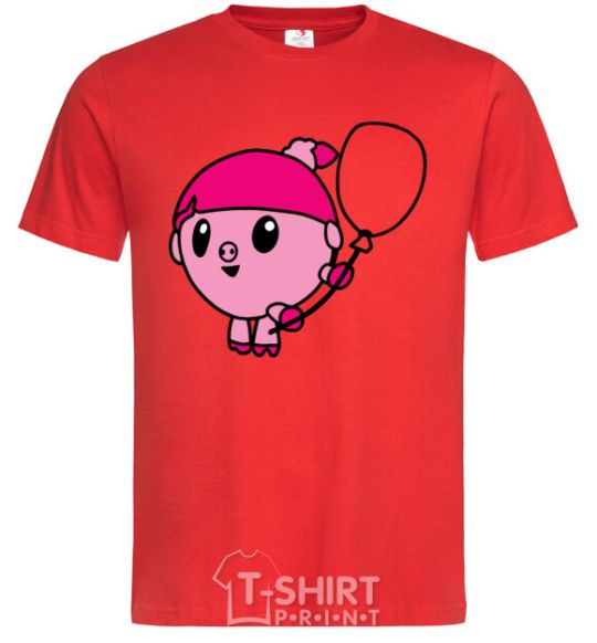 Men's T-Shirt Nyushenka with a balloon red фото