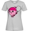 Women's T-shirt Nyushenka with a balloon grey фото