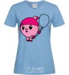 Women's T-shirt Nyushenka with a balloon sky-blue фото