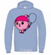 Men`s hoodie Nyushenka with a balloon sky-blue фото