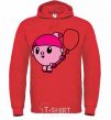 Men`s hoodie Nyushenka with a balloon bright-red фото