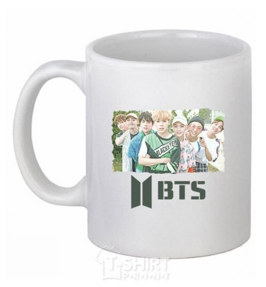 Чашка керамическая BTS photo and logo Белый фото
