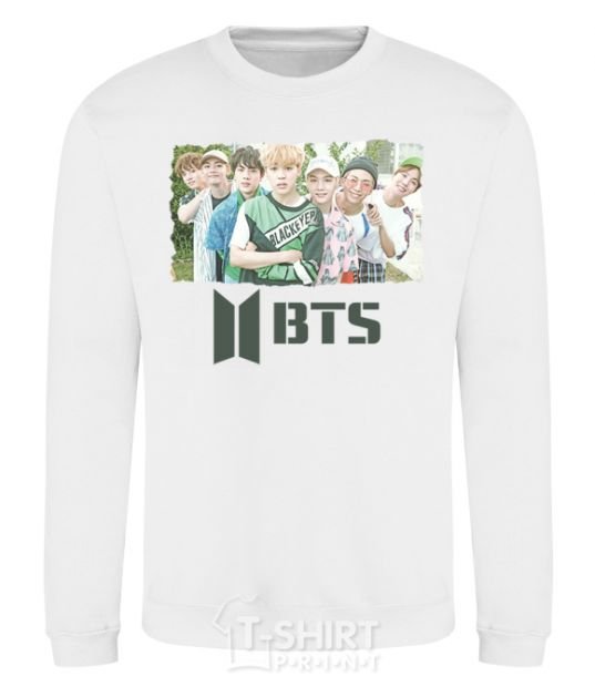 Sweatshirt BTS photo and logo White фото