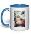 Mug with a colored handle Min Yungi Chi Min royal-blue фото